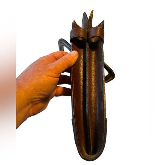 Vintage Brown Leather HIT Expandable Men’s Briefcase Attaché Bag Rare MINTY - Picture 5 of 14